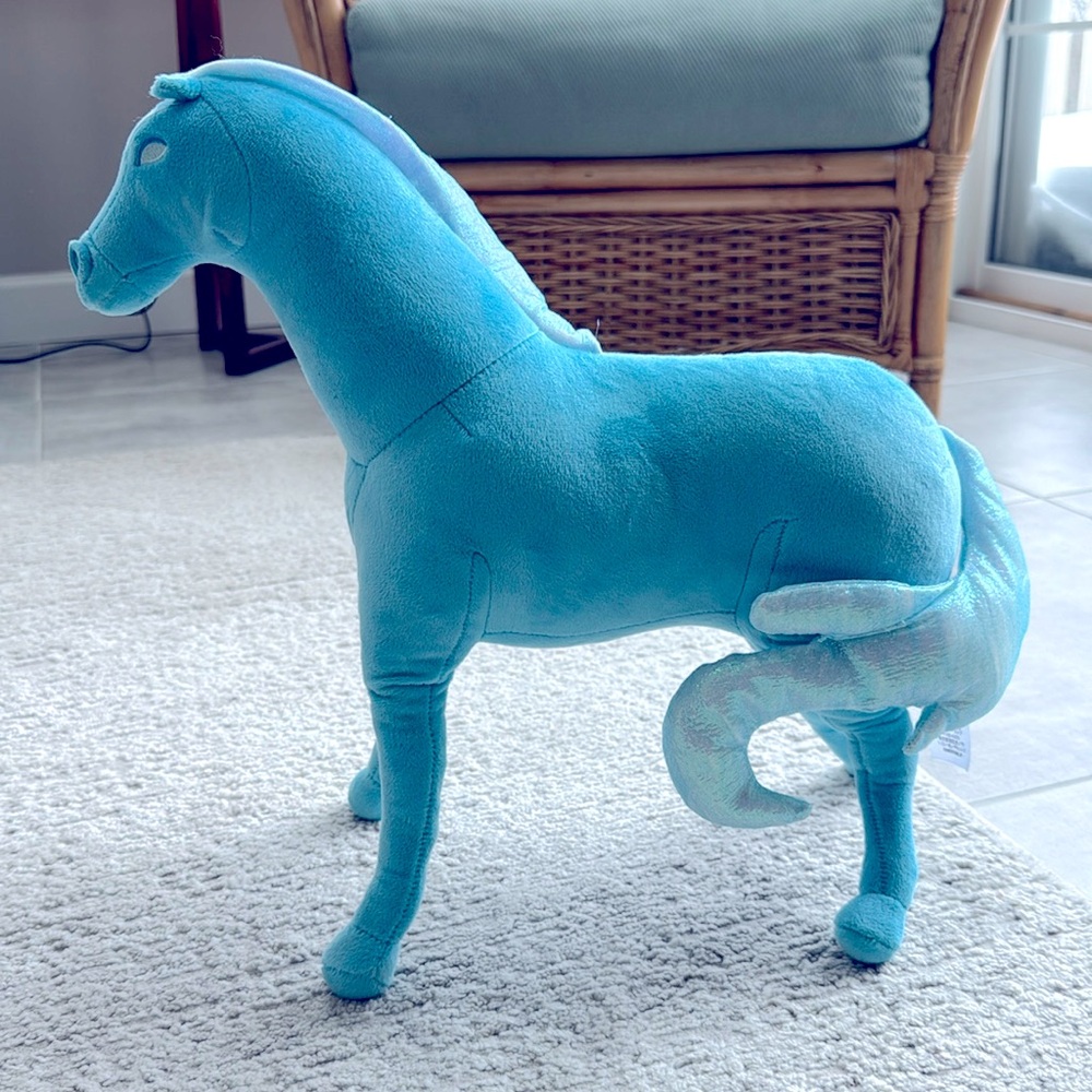 *LIKE NEW* Disney Store Frozen 2 Nokk Poseable Blue Horse Plush Collectible Toy - Picture 2 of 7
